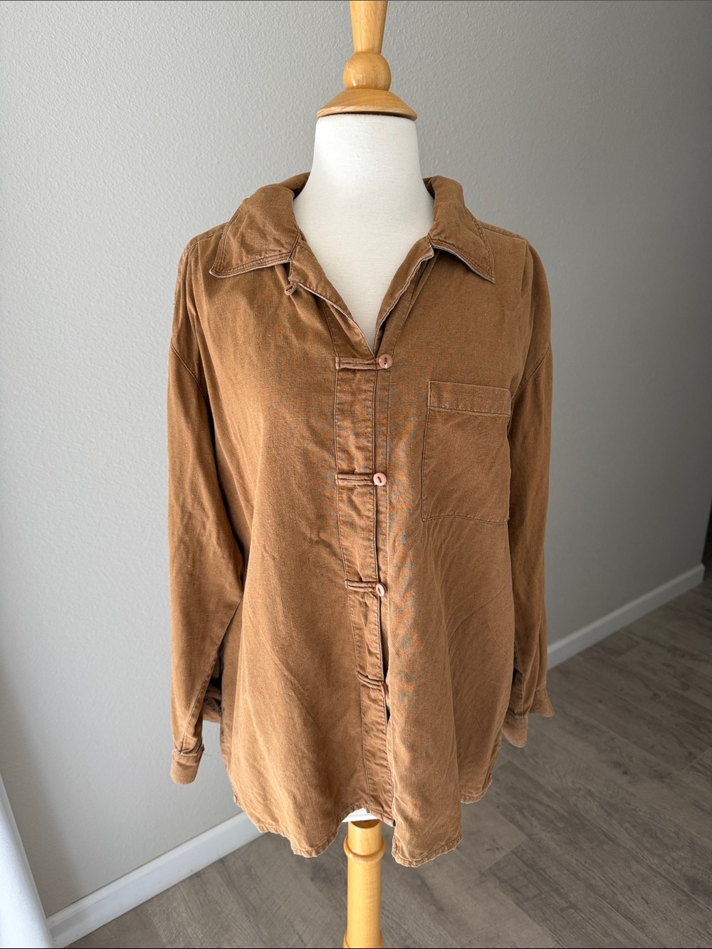 100% Silk Button Down Long Sleeve Top